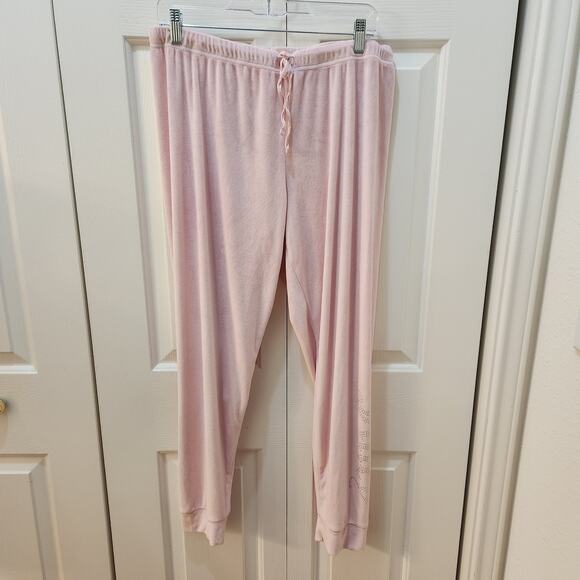 Juicy Couture Sleepwear size L , Pink with Silver Rhinestone Lettering - Picture 5 of 11